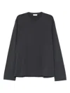 Rier Long-sleeve Round-neck T-shirt In Gray