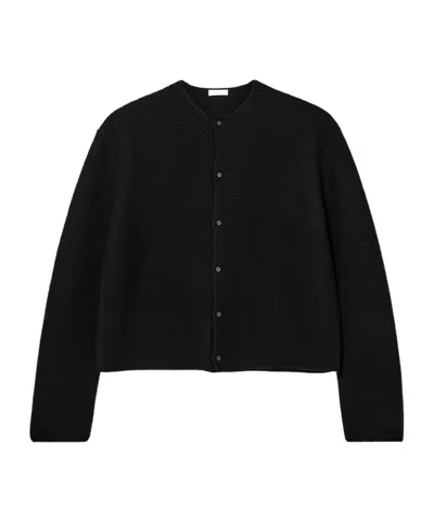 Rier Long-sleeved Wool Cardigan In Black