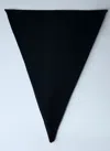 Rier Mini Triangular Wool Scarf In Black