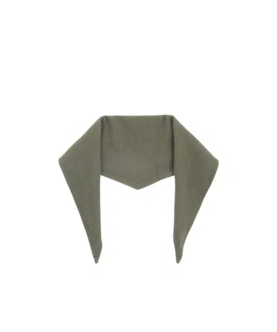 Rier Losange Mini Wool Scarf In Green