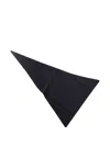 Rier Diamond Triangular Wool Scarf In Black