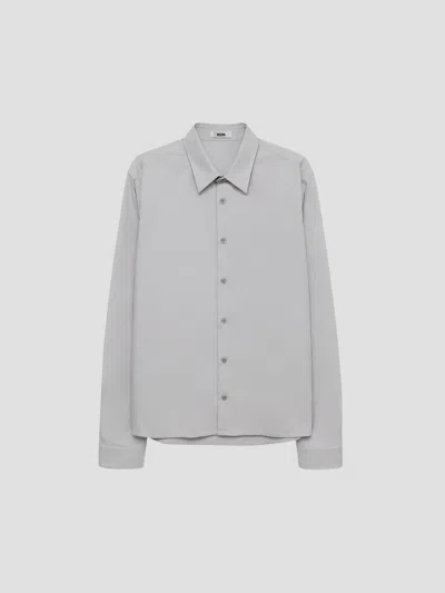 Rier Mini Shirt In Light Grey Popeline