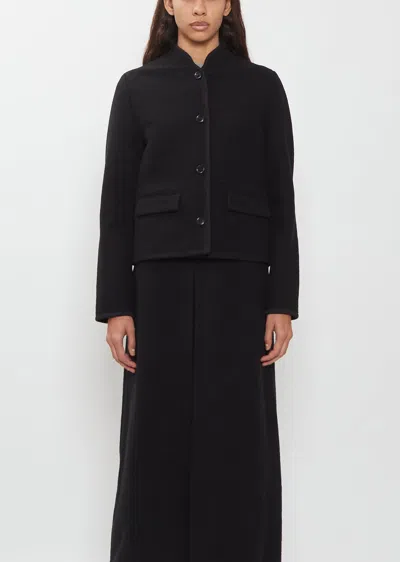 Rier Walker Felted Wool-fleece Jacket In Black