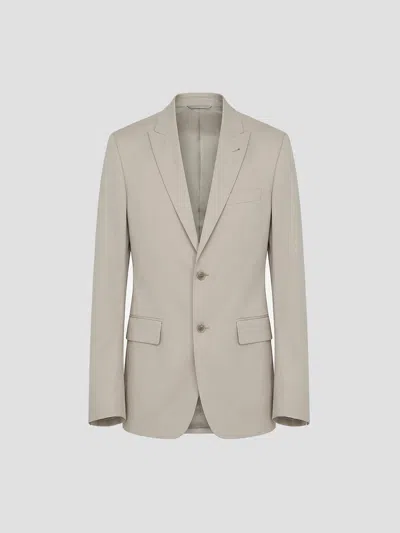 Rier Mini Wool Suit Jacket In Light Grey Suit