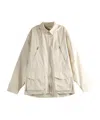 Rier Multi-pocket Zip-up Coat In Brown