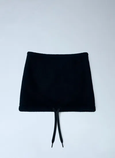 Rier Natural Fleece Neck Warmer In Black