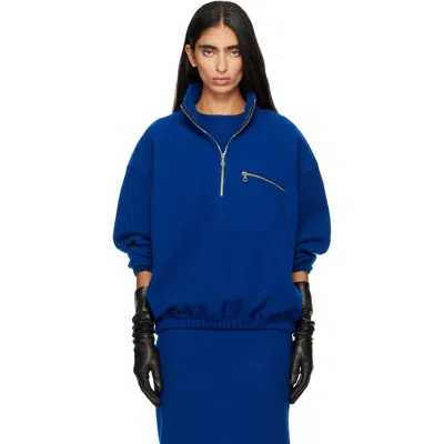 Rier Navy Fleece Sweatshirt In Indigo Fleece