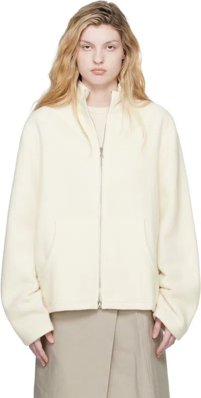 Rier Off-white Fleece Full Zip Jacket