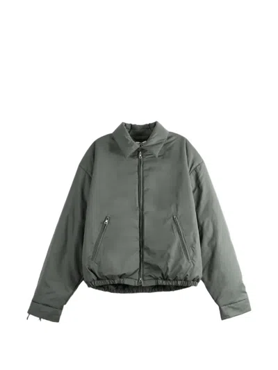 Rier Padded Zip-up Jacket In Grey