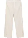 Rier Waxed Poplin Trousers In Chalk Waxed