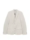 Rier Peak-lapel Single-breasted Jacket In Gray