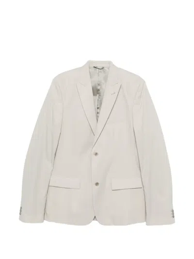 Rier Peak-lapel Single-breasted Jacket In Gray