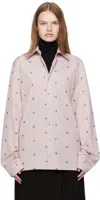 Rier Pink Embroidered Shirt In Pink