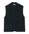 Rier Plombe Wool Vest In Blue