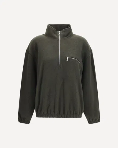 Rier Giacca Polar Con Zip A Collo Alto In Green