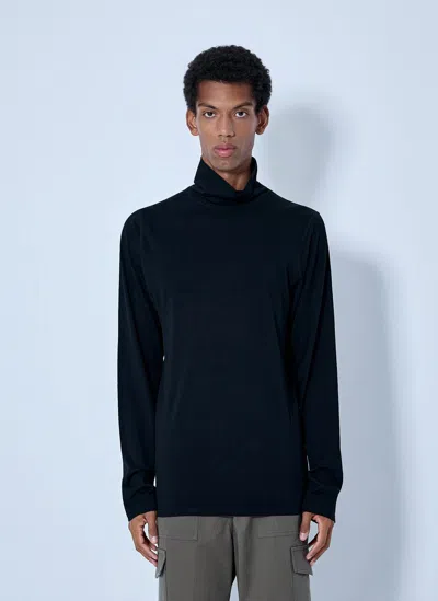 Rier Polar Jersey Turtleneck In Black