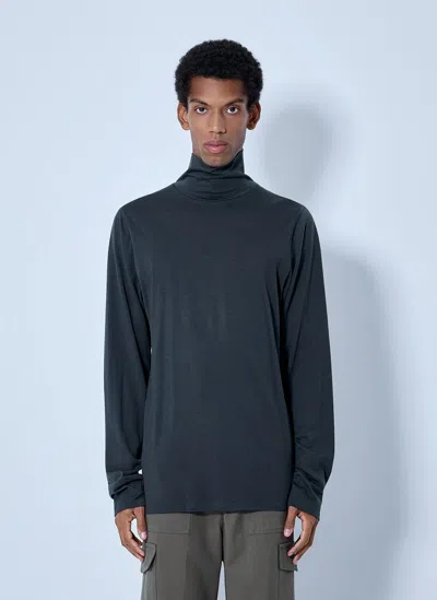 Rier Polar Jersey Turtleneck In Grey