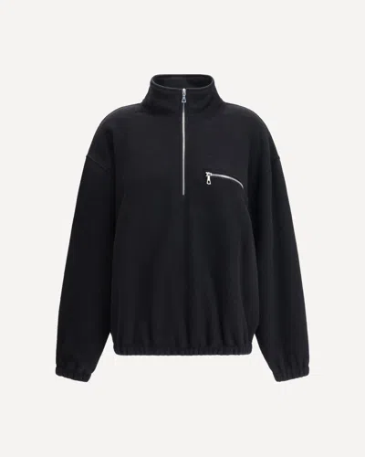 Rier Polar Natural Wool Pile In Black