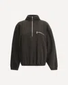 Rier Zip Polar Fleece Sweater In Brown