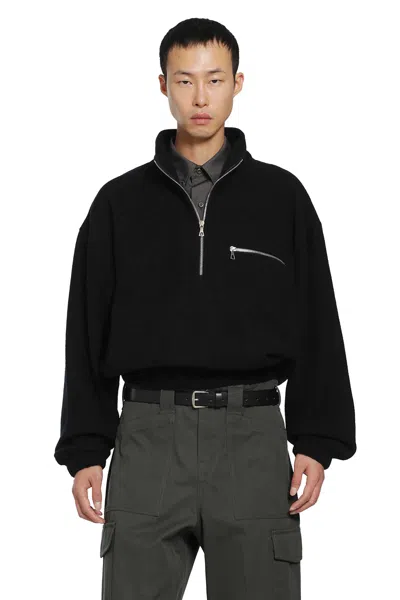 Rier Polar Wool Fleece In Black
