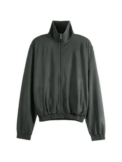 Rier Polar Zip-up High-neck Sweatshirt In Green