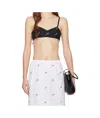Rier Pop Flowers Thin Strap Bra In Black