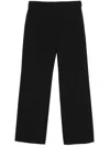Rier Poplin Wool Trousers In Black