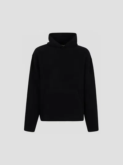 Rier Premium Fleece Hoodie For Fw25 In Black