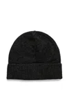 Rier Ribbed Beanie Hat In Black
