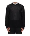 Rier Ribbed Knit V-neck Sweater In Black