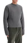 Rier Ribbed Wool Pullover Sweater In Grey