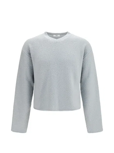 RIER RIBBED-KNIT V-NECK SWEATER