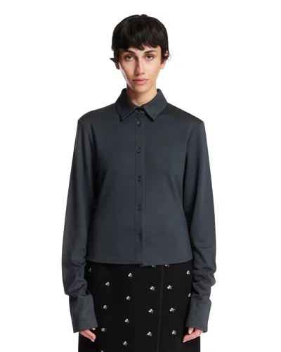 Rier Shirt Polar Plombe In Blue