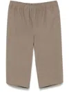 Rier Gewachste Popeline-shorts In Argile Waxed
