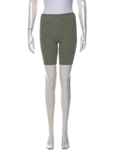 Pre-owned Rier Silk Mini Shorts In Green