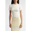 Rier Silk Rib T-shirt In White