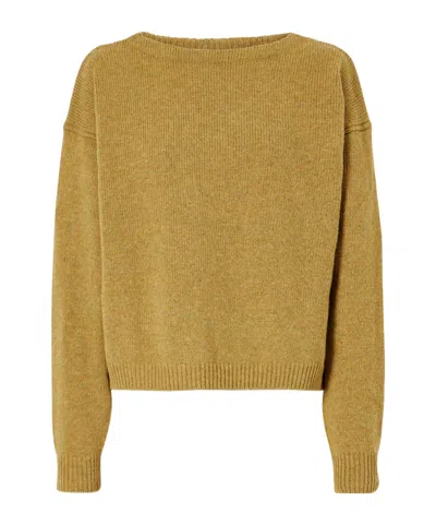 Rier Simple Wool Sweater In Brown