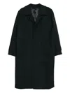 Rier Single-breasted Coat In Black