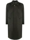 Rier Single-breasted Wool Trench Coat In Green