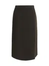 Rier Fleece Wrap Skirt In Pure Wool In Animal Print