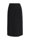 Rier Fleece Wrap Skirt In Pure Wool In Black