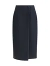 Rier Walker Wrap Midi Skirt In Blue