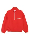 Rier Virgin Wool Zip-up Sweater In Red