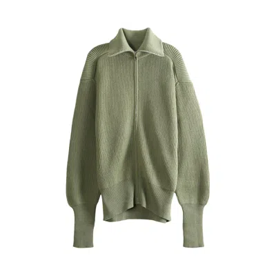 Pre-owned Rier Utility Cardigan 'charbon Felted' | Grey | Men's Size L
