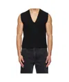 Rier V-neck Vest In Black