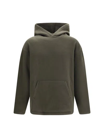Rier Virgin Wool Fleece Hoodie In Gray