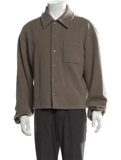 Pre-owned Rier Virgin Wool Jacket In Green