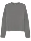 Rier Ribbed Wool Pullover Sweater In Grey
