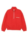 Rier Virgin Wool Zip-up Sweater In Red