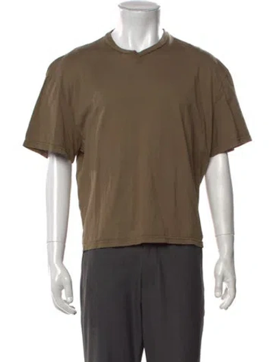 Pre-owned Rier V-neck Short Sleeve T-shirt In Brown
